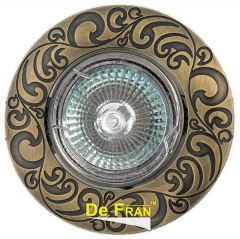 Точечный светильник De Fran FT 182AK GAB "Поворотный в центре" зеленое античное золото MR16 1 x 50 вт