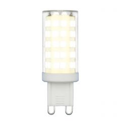 Лампа светодиодная (UL-00006488) Uniel G9 9W 3000K прозрачная LED-JCD-9W/3000K/G9/CL GLZ09TR