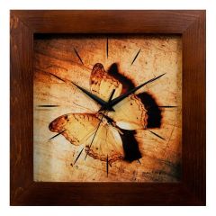  Салют Настенные часы (31.2x4.5x31.2 см) ДСТ-2АА28-323 Бабочка