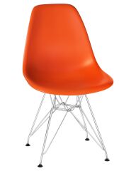 Стул обеденный Dobrin LMZL-PP638A DSR, ножки хром, цвет оранжевый (O-02)