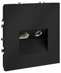 ТВ-розетка и розетка Ethernet RJ-45 без рамки Voltum S70 VLS060707