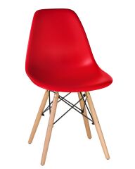 Стул обеденный Dobrin LMZL-PP638 DSW, ножки светлый бук, цвет красный (R-02)