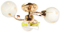 Люстра De Fran WL-1136-3C золото + матовый с рисунком E27 3 x 40 вт