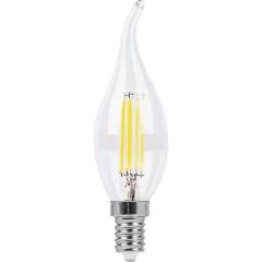 Лампа светодиодная Feron E14 11W 4000K Свеча на ветру Матовая LB-714 38012
