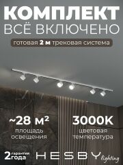 Комплект трековый Hesby Lighting Skylite №13 HSBL_kompl_S013_NI2W3K