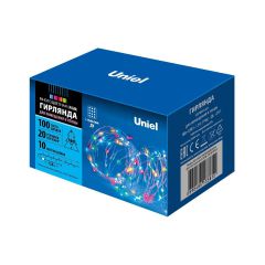Уличная светодиодная гирлянда (UL-00007180) Uniel 220V разноцветный ULD-S1000-100/DTA/RC RGB IP44
