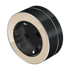  Systeme Electric MultiTrack Розетка 2К+З круглая 16А/250В, тип MTK13, Песочный