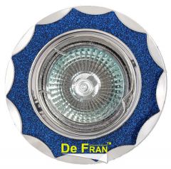 Точечный светильник De Fran FT 837AK chb "Поворотный в центре" хром + синий MR16 1 x 50 вт