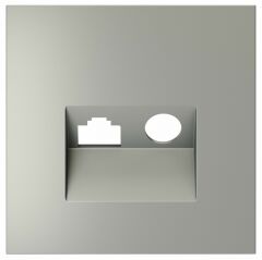 Накладка для ТВ-розетки и RJ-11 или RJ-45 Voltum S70 VLS002705