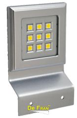Светильник De Fran DLED-40 SMD Подсветка светодиодная "Гусик-квадрат" 9 SMD, 4000К свет матовый хром 9*SMD 1,6 вт