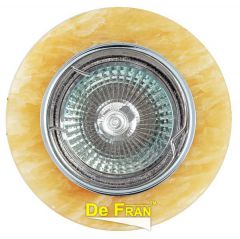 Точечный светильник De Fran FT 833 y "Под камень" хром + желтый MR16 1 x 50 вт