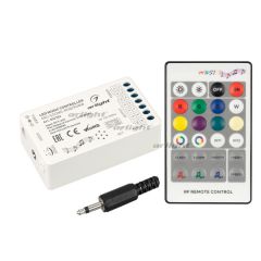Аудиоконтроллер ARL-SOUND-RGB/RGBW (12-24V, 4x4A, RF ПДУ 24кн) ( Arlight , IP20 Пластик, 3 года)