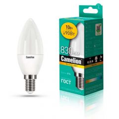 Лампа светодиодная Camelion E14 10W 3000K LED10-C35/830/E14 13559