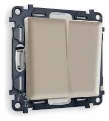 Выключатель проходной двухклавишный Ambrella Volt Quant MA363020