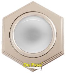 Точечный светильник De Fran 16172 EQ R50 Светильник "Шестигранник", неповоротный перламутровый никель + хром Е14 1 x 50 вт