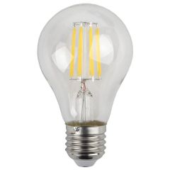 Лампа светодиодная филаментная Эра E27 9W 4000K прозрачная F-LED A60-9W-840-E27