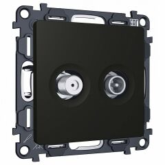 ТВ-розетка и SAT-розетка оконечная без рамки Ambrella Volt ALFA MA813310