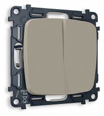 Выключатель двухклавишный без рамки Ambrella Volt Quant MO363010