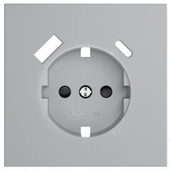 Накладка для розетки с заземлением и со шторками и 2хUSB type A и C Voltum S70 VLS001016