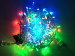 Гирлянда Rich LED 10 м, 220В, МУЛЬТИ, прозрачный провод