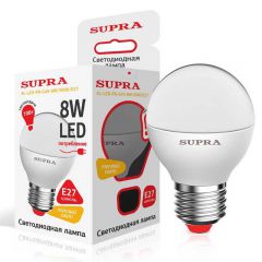 Лампа светодиодная Supra SL-LED-PR-G45-8W/3000/E27
