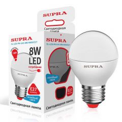 Лампа светодиодная Supra SL-LED-PR-G45-8W/4000/E27