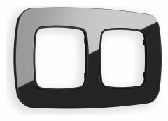 Рамка на 2 поста Ambrella Volt Radian Стекло натуральное OF350802