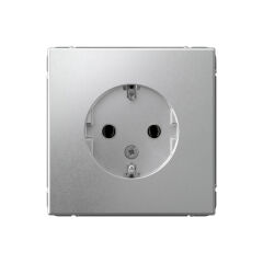 Systeme Electric ARTGALLERY РОЗЕТКА с заземлением, 16А, механизм, АЛЮМИНИЙ