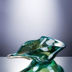 Ваза Cloyd FLUID Vase / выс. 13 см - зелен. стекло (арт.50038)