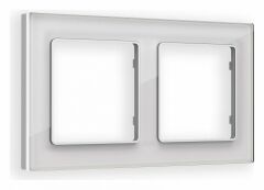 Рамка на 2 поста Ambrella Volt Platos Стекло органическое AF330402