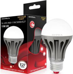 Лампа светодиодная Supra SL-LED-A60-11W/3000/E27