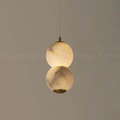 Подвесной светильник Cloyd ORIONIS P2 / выс. 26 см - алебастр - латунь (арт.12530)