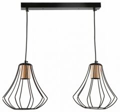 Подвесной светильник Imex MD.9050 MD.9050-2-P-BK+WOOD