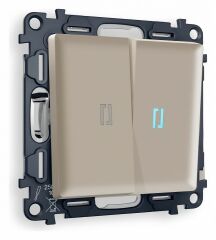 Выключатель проходной двухклавишный с подсветкой Ambrella Volt Quant MA364040