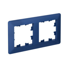  Systeme Electric ATLASDESIGN AIR 2-постовая РАМКА, АКВАМАРИН/дымчатый черный