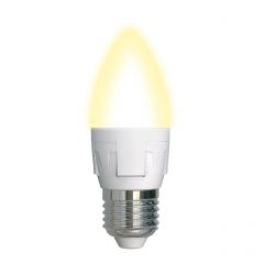 Лампа светодиодная Uniel LED-C37 7W/WW/E27/FR PLP01WH картон