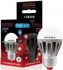 Лампа светодиодная Supra SL-LED-G45-7.5W/4000/E27