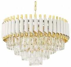 Подвесная люстра Lumina Deco MAZINI LDP 6003-500 WT+F.GD
