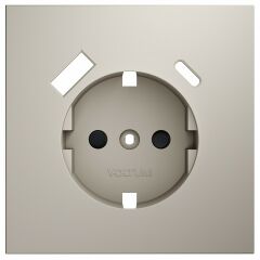 Накладка для розетки с заземлением и со шторками и 2хUSB type A и C Voltum S70 VLS001003
