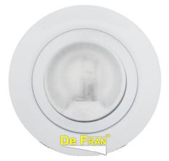 Точечный светильник De Fran FT 9216 Art1 мебельный с прозрачным стеклом + лампа в комп. белый G4 1 x 20 вт