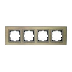 Рамка 4-постовая Mono Electric Style Aluminium бронза 107-810000-163
