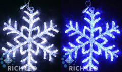  Rich LED Снежинка 70 см, АКРИЛ, БЕЛЫЙ