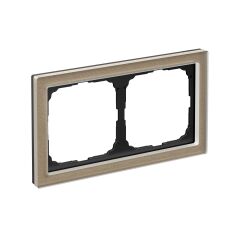  Systeme Electric ARTGALLERY PURE 2-постовая РАМКА, ОРГАНИЧЕСКОЕ СТЕКЛО ШАМПАНЬ