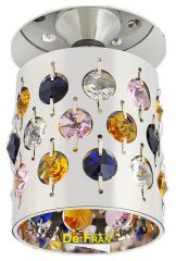 Точечный светильник De Fran FT 877 m "Подвеска" хром + разноцветные кристаллы G9 1 x 40 вт
