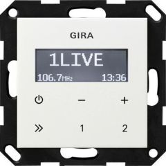 Радиоприемник RDS Gira System 55 чисто-белый глянцевый 228403