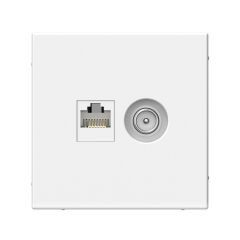  Systeme Electric ARTGALLERY РОЗЕТКА двойная ТВ + компьютерная RJ45, кат. 5Е, БЕЛЫЙ