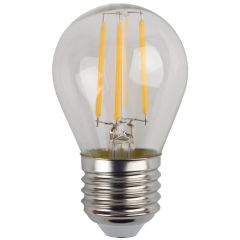 Лампа светодиодная филаментная Эра E27 7W 2700K шар прозрачный F-LED P45-7W-827-E27