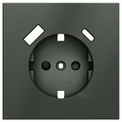 Накладка для розетки с заземлением и со шторками и 2хUSB type A и C Voltum S70 VLS001006