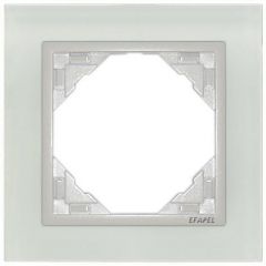 Рамка 1-постовая Efapel Logus 90 Crystal стекло/лед 90910 TCG