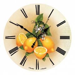  Династия Настенные часы (33x33x4 см) Лимоны 02-006